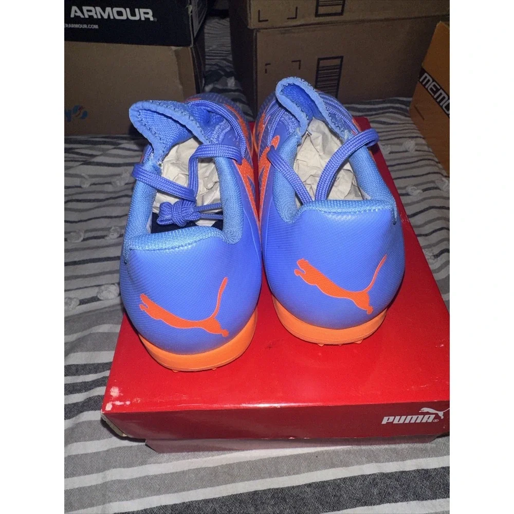 PUMA FUTURE Play TT‎ Junior Soccer Cleats size 5.5 Youth Blue/Orange